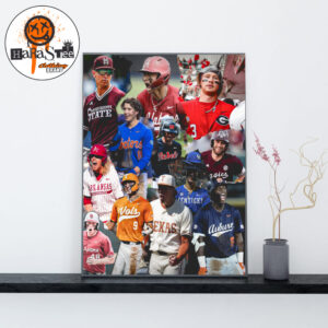 2026 NCAA Men’s College World Series DI Baseball Championship 12 SEC Teams Road To Omaha Decoration Wall Art Home Decor Poster Canvas
