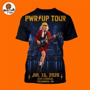 ACDC 2026 Power Up Tour Comes to Columbus OH at Ohio Stadium On July 15 2026 All Over Print Shirt