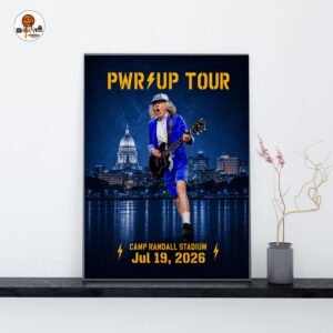 ACDC Power PWR Up Tour 2026 Poster at Camp Randall Stadium in Madison WI on July 19 2026 Decoration Wall Art Home Decor Poster Canvas