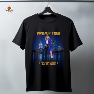 ACDC Power PWR Up Tour 2026 Poster at Camp Randall Stadium in Madison WI on July 19 2026 Unisex T-Shirt