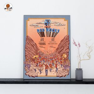 AJR Brothers Live At Red Rocks Amphitheater At Denver CO On June 29 And 30 Home Decor Poster Canvas