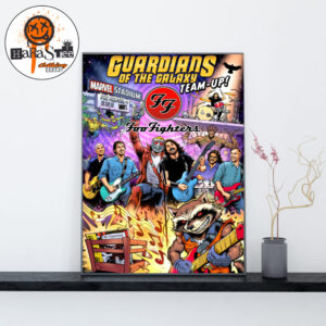 Foo Fighters x Guardians Of The Galaxy Team-Up at Marvel Stadium in Melbourne AU Decoration Wall Art Home Decor Poster Canvas