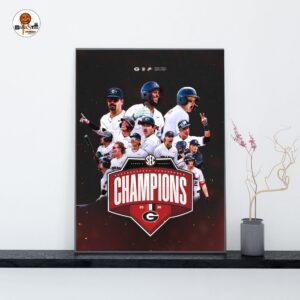 Go Dawgs Georgia Bulldogs Baseball Are The 2026 SEC Baseball Regular Season Champions Decoration Wall Art Home Decor Poster Canvas