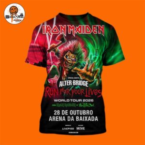 Iron Maiden Run For Your Lives World Tour 2026 At Arena da Baixada Curitiba Brazil On 28 October 2026 All Over Print Shirt