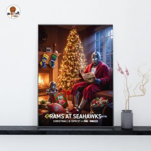 Los Angeles Rams vs Seattle Seahawks 2026 NFL Christmas Games Decoration Wall Art Home Decor Poster Canvas