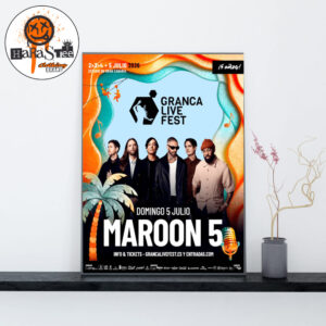 Maroon 5 Granca Live Festival At Las Palmas de Gran Canaria Spain On July 5th 2026 Decoration Wall Art Home Decor Poster Canvas