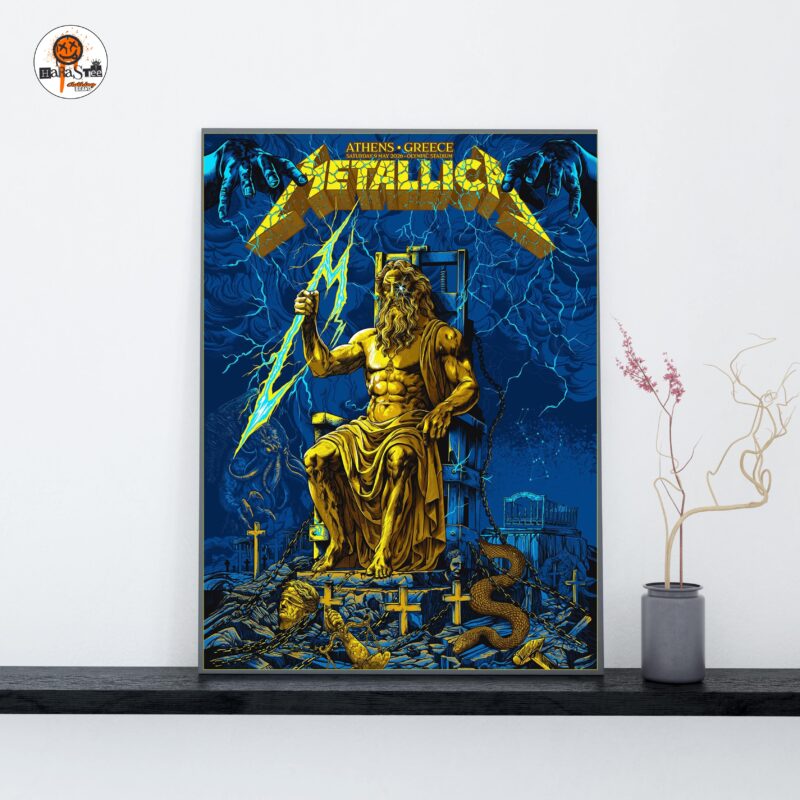 Metallica M72 Athens 2026 M72 World Tour Poster At Athens Olympic Stadium In Athens Greece On May 9 2026 Home Decor Poster Canvas