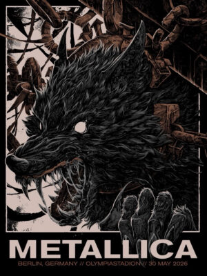 Metallica M72 Berlin Pop Up Shop Poster 2026 M72 World Tour at Olympiastadion in Berlin Germany on May 30 2026