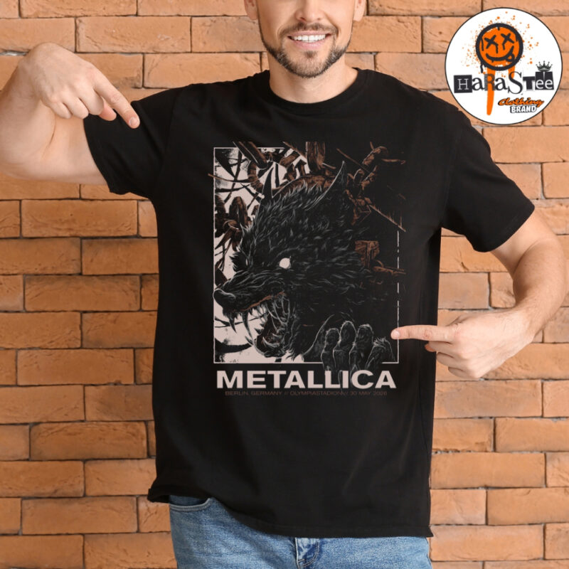 Metallica M72 Berlin Pop Up Shop Poster 2026 M72 World Tour at Olympiastadion in Berlin Germany on May 30 2026 Unisex T Shirt