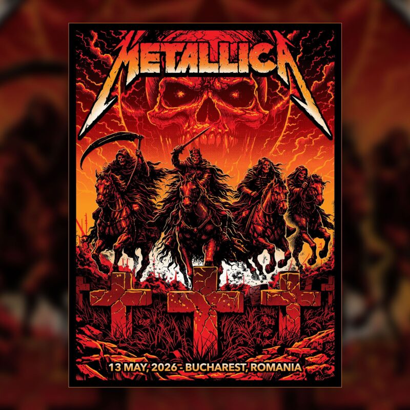 Metallica M72 Bucharest Pop Up Shop Poster 2026 M72 World Tour At Bucharest Romania On May 13 2026