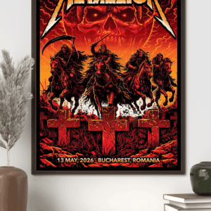 Metallica M72 Bucharest Pop-Up Shop Poster 2026 M72 World Tour At Bucharest Romania On May 13 2026 Decoration Wall Art Home Decor Poster Canvas