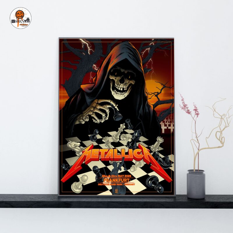 Metallica M72 Frankfurt Exclusive Pop Up Shop Poster M72 World Tour at Deutsche Bank Park In Frankfurt Germany on May 22 and 24 2026 Wall Art Home Decor