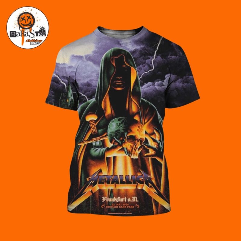 Metallica M72 Frankfurt Night 1 Venue Poster 2026 M72 World Tour at Deutsche Bank Park in Frankfurt Germany On May 22 2026 All Over Print Shirt