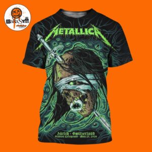 Metallica M72 Zurich Pop-Up Shop Poster 2026 M72 World Tour at Stadion Letzigrund In Zurich Switzerland On 27 May 2026 All Over Print Shirt