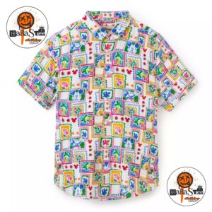 Mickey Mouse Bamboo Watercolor Button Down Shirt For Men By RSVLTS Exclusive Hawaiian Shirt