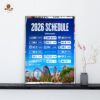 Miami Dolphins NFL 2026 Schedule Official Poster Decoration Wall Art Home Decor Poster Canvas
