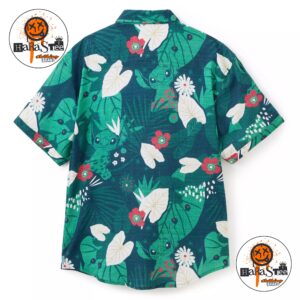 Stitch Bamboo Button Down Shirt For Men By RSVLTS Lilo And Stitch Hawaiian Shirt