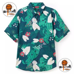 Stitch Bamboo Button Down Shirt For Men By RSVLTS Lilo And Stitch Hawaiian Shirt
