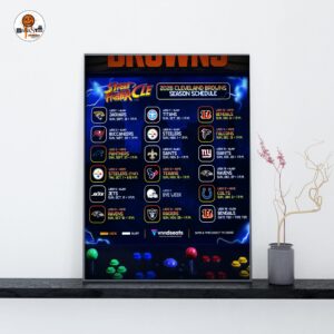 Street Fighter x Cleveland Browns 2026 NFL Season Schedule Decoration Wall Art Home Decor Poster Canvas
