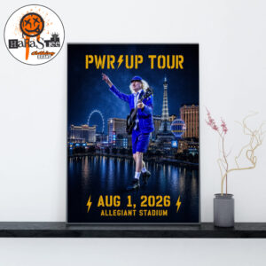 ACDC Power Up Tour 2026 PWR Up Tour Poster at Allegiant Stadium in Las Vegas NV on August 1st 2026 Home Decor Poster Canvas
