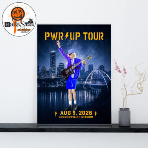 ACDC Power Up Tour 2026 PWR Up Tour Poster at Commonwealth Stadium in Edmonton AB on August 9 2026 Home Decor Poster Canvas