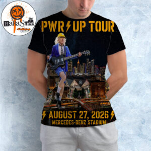 ACDC Power Up Tour 2026 PWR Up Tour Poster at Mercedes-Benz Stadium in Atlanta GA on August 27 2026 All Over Print Shirt