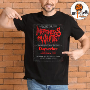 Apocalypse Fest Philadelphia Motionless In White at Xfinity Mobile Arena On October 31st Halloween Night Unisex T-Shirt