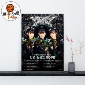Babymetal World Tour 2026 For UK And Europe Official Poster Schedule Dates And Cities List Home Decor Poster Canvas