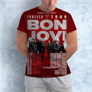 Bon Jovi The Forever Tour 2026 Official Poster Schedule Dates List All Over Print Shirt