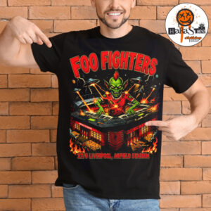 Foo Fighters Liverpool 2026 Night 2 Event Official Tee At Anfield Stadium In Liverpool England On June 27 2026 Unisex Shirt