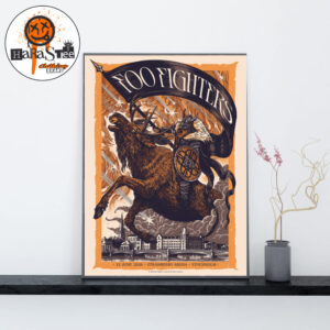 Foo Fighters Stockholm 2026 Event Poster Show At Strawberry Arena In Stockholm Sweden On June 12 2026 Home Decor Poster Canvas