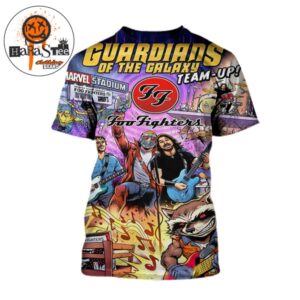 Foo Fighters x Guardians Of The Galaxy Team-Up at Marvel Stadium in Melbourne AU All Over Print Shirt