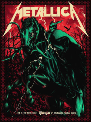 Metallica M72 Budapest 2026 Pop Up Shop Poster M72 World Tour at Puskas Arena in Budapest Hungary on June 11 and 13 2026