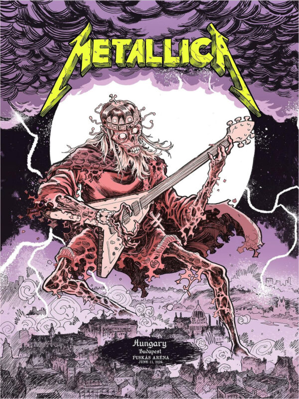 Metallica M72 Budapest 2026 Tonight’s Show Venue Poster M72 World Tour at Puskas Arena in Budapest Hungary on June 11 2026