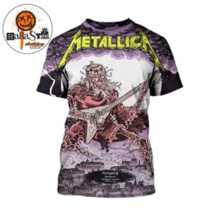 Metallica M72 Budapest 2026 Tonight’s Show Venue Poster M72 World Tour at Puskas Arena in Budapest Hungary on June 11 2026 All Over Print Shirt