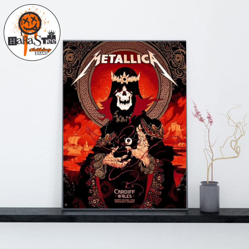 Metallica M72 Cardiff Pop Up Shop Poster on June 28 2026 M72 World Tour at Principality Stadium In Cardiff Wales Home Decor Poster Canvas