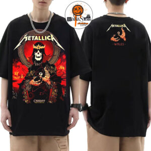 Metallica M72 Cardiff Wales 2026 at Principality Stadium On June 28 2026 Two Sided Unisex T-Shirt