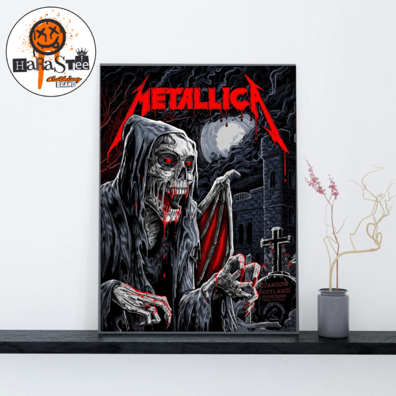 Metallica M72 Glasgow 2026 Pop Up Poster At Hampden Park In Glasgow Scotland On June 25 2026 Art By Landon Armstrong Home Decor Poster Canvas