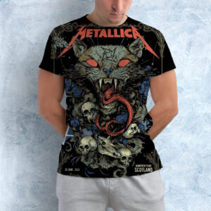 Metallica M72 Glasgow 2026 Venue Tonight Poster At Hampden Park Stadium In Glasgow Scotland In June 25 2026 All Over Print Shirt