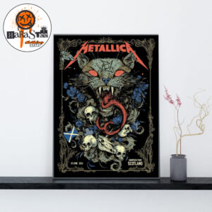 Metallica M72 Glasgow 2026 Venue Tonight Poster At Hampden Park Stadium In Glasgow Scotland In June 25 2026 Home Decor Poster Canvas