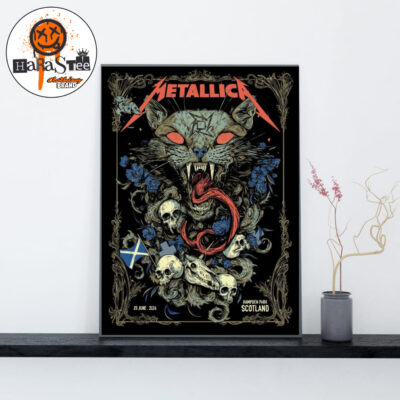 Metallica M72 Glasgow 2026 Venue Tonight Poster At Hampden Park Stadium In Glasgow Scotland In June 25 2026 Home Decor Poster Canvas