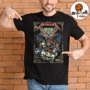 Metallica M72 Glasgow 2026 Venue Tonight Poster At Hampden Park Stadium In Glasgow Scotland In June 25 2026 Unisex T-Shirt