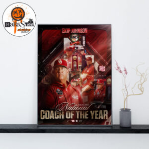 Oklahoma Baseball Head Coach Skip Johnson 2026 ABCA ATEC National Coach Of The Year Home Decor Poster Canvas