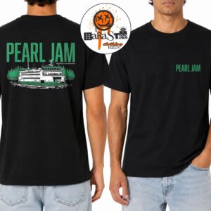 Pearl Jam Seattle Washington Ferry Unisex Two Sided T-Shirt