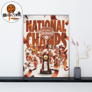 Texas Longhorns Softball Back-To-Back National Champions 2026 NCAA Softball Home Decor Poster Canvas