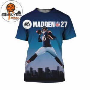 The Jump Caleb Williams Cover Athlete The EA SPORTS Madden NFL 27 Cover All Over Print Shirt
