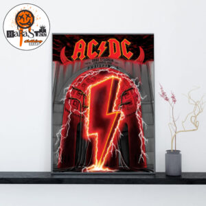 ACDC Columbus 2026 PWR UP Tour Official Poster At Ohio Stadium In Columbus OH On July 15 2026 Home Decor Poster Canvas