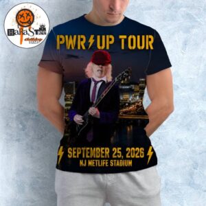 ACDC Power Up Tour 2026 PWR Up Tour Official Poster at NJ Metlife Stadium In East Rutherford NJ on September 25 2026 All Over Print Shirt