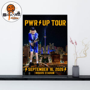 ACDC Power Up Tour 2026 PWR Up Tour Official Poster at Rogers Stadium In Toronto ON on September 16 2026 Home Decor Poster Canvas