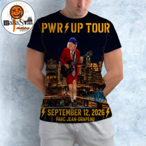 ACDC Power Up Tour 2026 PWR Up Tour Poster at Parc Jean-Drapeau In Montreal QC on September 12 2026 All Over Print Shirt